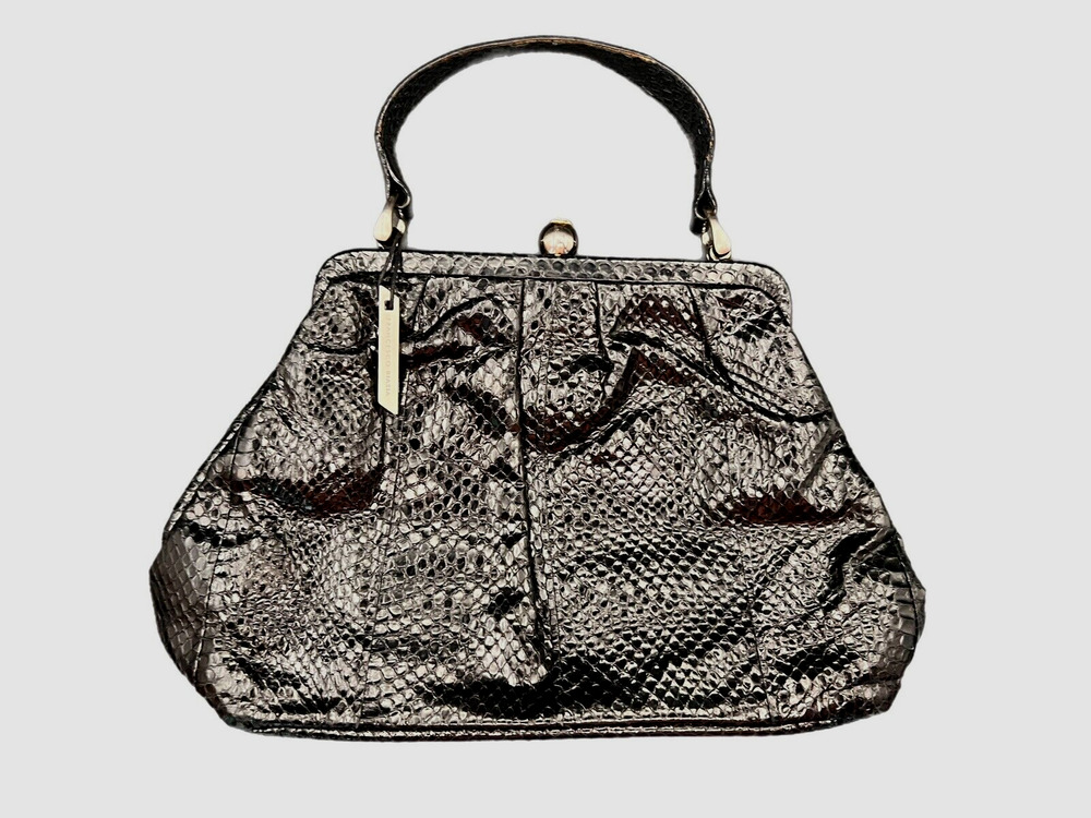 Vintage Designer FRANCESCO BIASIA Leather Evening Handbag Purse